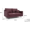 Citysofa 2 vietų sofa Alfama - Bordo