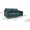Citysofa 2 vietų sofa Alfama - Gili mėlyna