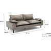 Citysofa 2 vietų sofa Aventine - Šviesiai pilka