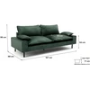 Citysofa 2 vietų sofa Aventine - Žalia