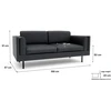 Citysofa 2 vietų sofa Chelsea - Pilka