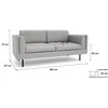 Citysofa 2 vietų sofa Chelsea - Sidabro