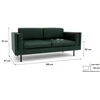 Citysofa 2 vietų sofa Chelsea - Žalia