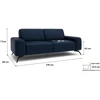 Citysofa 2 vietų sofa Soho - Gili mėlyna