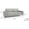 Citysofa 2 vietų sofa Soho - Sidabro