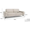 Citysofa 2 vietų sofa Soho - Smėlio