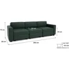 Citysofa 3 vietų modulinė sofa GRACIA - Žalia