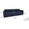 Citysofa 3 vietų modulinė sofa GRACIA - Tamsiai mėlyna