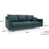 Citysofa 3 vietų sofa Alfama - Gili mėlyna