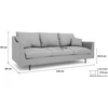 Citysofa 3 vietų sofa Alfama - Pilka