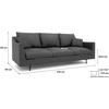 Citysofa 3 vietų sofa Alfama - Tamsiai pilka