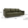 Citysofa 3 vietų sofa Alfama - Žalia