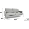 Citysofa 3 vietų sofa Brera - Pilka