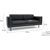 Citysofa 3 vietų sofa Chelsea - Pilka