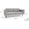 Citysofa 3 vietų sofa Chelsea - Sidabro
