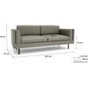 Citysofa 3 vietų sofa Chelsea - Taupe