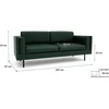 Citysofa 3 vietų sofa Chelsea - Žalia
