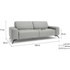 Citysofa 3 vietų sofa Soho - Sidabro