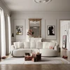 Citysofa 4 vietų dešinioji kampinė sofa Belleville - Kreminė