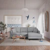 Citysofa 4 vietų dešinioji kampinė sofa Alfama - Pilka