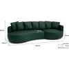 Citysofa 4 vietų dešinioji kampinė sofa Belleville - Žalia