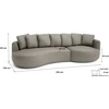 Citysofa 4 vietų dešinioji kampinė sofa Belleville - Taupe