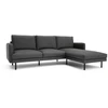 Citysofa 4 vietų dešinioji kampinė sofa Brera - Tamsiai pilka
