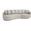 Citysofa 4 vietų dešinioji kampinė sofa Belleville - Kreminė