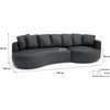 Citysofa 4 vietų dešinioji kampinė sofa Belleville - Pilka