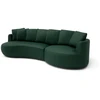 Citysofa 4 vietų dešinioji kampinė sofa Belleville - Žalia