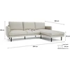 Citysofa 4 vietų dešinioji kampinė sofa Brera - Kreminė smėlio