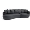 Citysofa 4 vietų dešinioji kampinė sofa Belleville - Pilka