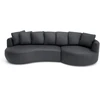 Citysofa 4 vietų dešinioji kampinė sofa Belleville - Pilka