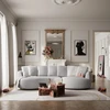 Citysofa 4 vietų dešinioji kampinė sofa Belleville - Sidabro