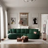 Citysofa 4 vietų dešinioji kampinė sofa Belleville - Žalia