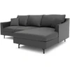 Citysofa 4 vietų dešinioji kampinė sofa Alfama - Tamsiai pilka
