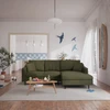 Citysofa 4 vietų dešinioji kampinė sofa Alfama - Žalia