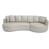 Citysofa 4 vietų dešinioji kampinė sofa Belleville - Kreminė
