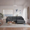 Citysofa 4 vietų dešinioji kampinė sofa Alfama - Tamsiai pilka