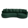 Citysofa 4 vietų dešinioji kampinė sofa Belleville - Žalia