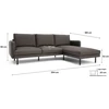 Citysofa 4 vietų dešinioji kampinė sofa Brera - Taupe