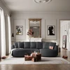 Citysofa 4 vietų dešinioji kampinė sofa Belleville - Pilka
