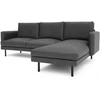 Citysofa 4 vietų dešinioji kampinė sofa Brera - Tamsiai pilka