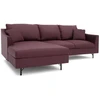 Citysofa 4 vietų kairioji kampinė sofa Alfama - Bordo