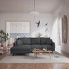 Citysofa 4 vietų kairioji kampinė sofa Alfama - Tamsiai pilka