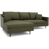 Citysofa 4 vietų kairioji kampinė sofa Alfama - Žalia