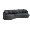 Citysofa 4 vietų kairioji kampinė sofa Belleville - Pilka