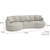 Citysofa 4 vietų kairioji kampinė sofa Belleville - Kreminė