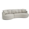 Citysofa 4 vietų kairioji kampinė sofa Belleville - Kreminė