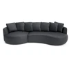 Citysofa 4 vietų kairioji kampinė sofa Belleville - Pilka